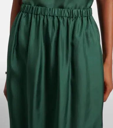 Asceno Roma silk twill maxi skirt | Thumbnail 3 Asceno Roma silk twill maxi skirt | Thumbnail 3