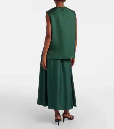 Asceno Roma silk twill maxi skirt | Thumbnail 4 Asceno Roma silk twill maxi skirt | Thumbnail 4