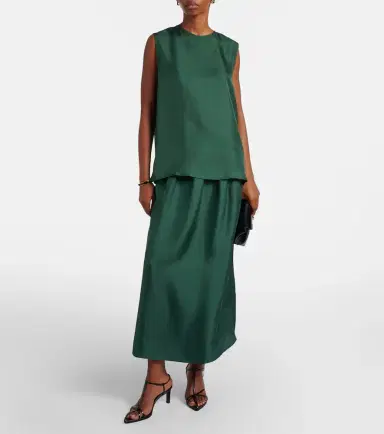 Asceno Roma silk twill maxi skirt | Thumbnail 5 Asceno Roma silk twill maxi skirt | Thumbnail 5