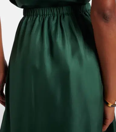 Asceno Roma silk twill maxi skirt | Thumbnail 6 Asceno Roma silk twill maxi skirt | Thumbnail 6