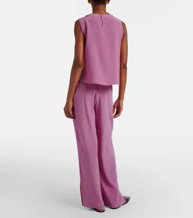 Asceno Loreto silk crêpe wide-leg pants | Thumbnail 5 Asceno Loreto silk crêpe wide-leg pants | Thumbnail 5