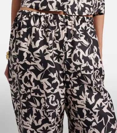 Asceno Loreto printed silk twill wide-leg pants | Thumbnail 3 Asceno Loreto printed silk twill wide-leg pants | Thumbnail 3