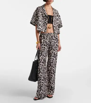 Asceno Loreto printed silk twill wide-leg pants | Thumbnail 4 Asceno Loreto printed silk twill wide-leg pants | Thumbnail 4