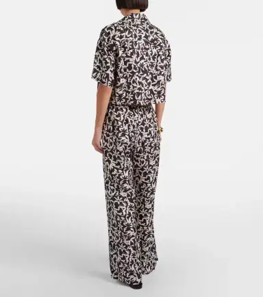 Asceno Loreto printed silk twill wide-leg pants | Thumbnail 5 Asceno Loreto printed silk twill wide-leg pants | Thumbnail 5