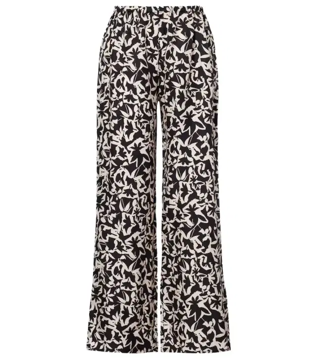 Loreto printed silk twill wide-leg pants Loreto printed silk twill wide-leg pants