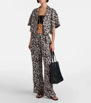 ASCENO Lincoln printed cropped silk twill shirt | Thumbnail 4 ASCENO Lincoln printed cropped silk twill shirt | Thumbnail 4