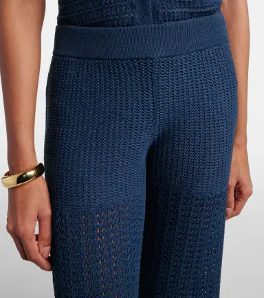 Eres Emblème open-knit straight pants | Thumbnail 2 Eres Emblème open-knit straight pants | Thumbnail 2