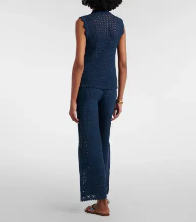 Eres Emblème open-knit straight pants | Thumbnail 3 Eres Emblème open-knit straight pants | Thumbnail 3