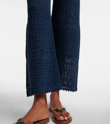 Eres Emblème open-knit straight pants | Thumbnail 6 Eres Emblème open-knit straight pants | Thumbnail 6