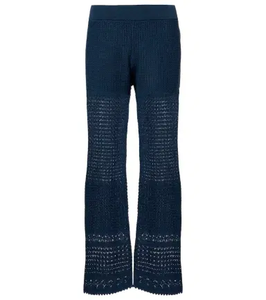 Eres Emblème open-knit straight pants | Thumbnail 1 Eres Emblème open-knit straight pants | Thumbnail 1