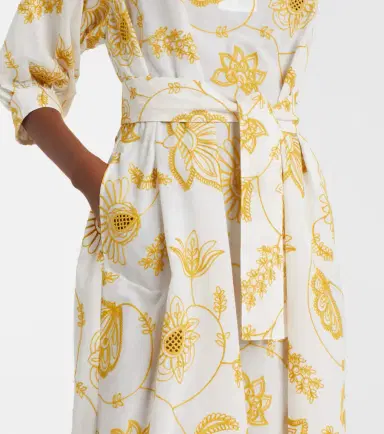 Eres Anjana embroidered cotton-blend midi dress | Thumbnail 3 Eres Anjana embroidered cotton-blend midi dress | Thumbnail 3