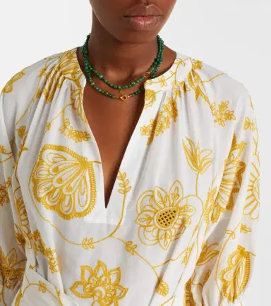 Eres Anjana embroidered cotton-blend midi dress | Thumbnail 4 Eres Anjana embroidered cotton-blend midi dress | Thumbnail 4