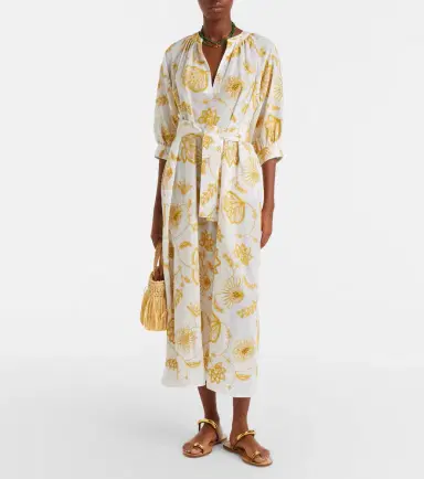 Eres Anjana embroidered cotton-blend midi dress | Thumbnail 5 Eres Anjana embroidered cotton-blend midi dress | Thumbnail 5