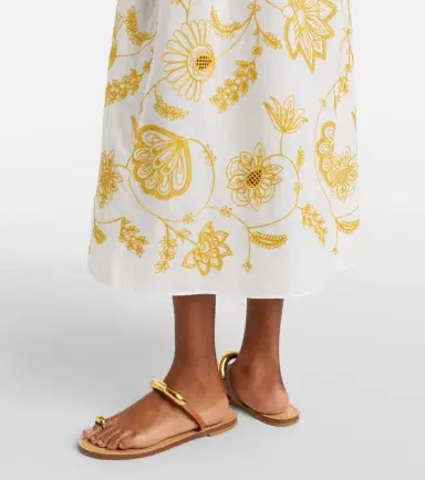 Eres Anjana embroidered cotton-blend midi dress | Thumbnail 6 Eres Anjana embroidered cotton-blend midi dress | Thumbnail 6