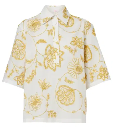 Eres Izana embroidered cotton-blend shirt | Thumbnail 1 Eres Izana embroidered cotton-blend shirt | Thumbnail 1