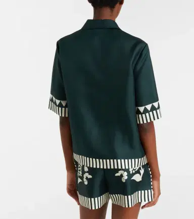 Eres Émeraude printed silk twill shirt | Thumbnail 5 Eres Émeraude printed silk twill shirt | Thumbnail 5