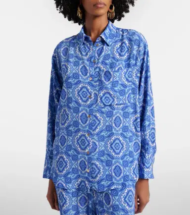 Heidi Klein Mykonos printed silk shirt | Thumbnail 5 Heidi Klein Mykonos printed silk shirt | Thumbnail 5