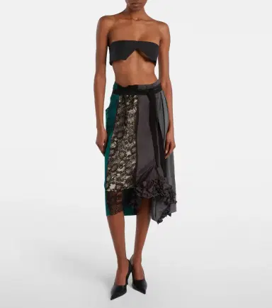 Prada Paneled belted midi skirt | Thumbnail 2 Prada Paneled belted midi skirt | Thumbnail 2