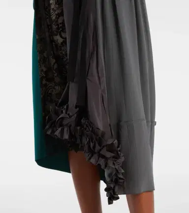 Prada Paneled belted midi skirt | Thumbnail 3 Prada Paneled belted midi skirt | Thumbnail 3