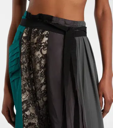 Prada Paneled belted midi skirt | Thumbnail 5 Prada Paneled belted midi skirt | Thumbnail 5