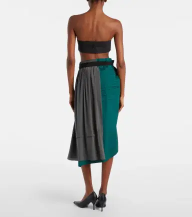 Prada Paneled belted midi skirt | Thumbnail 6 Prada Paneled belted midi skirt | Thumbnail 6