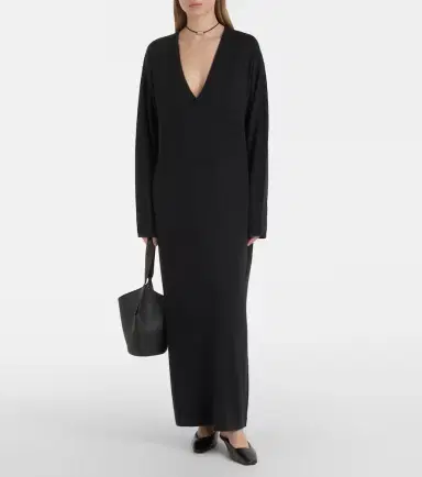 Extreme Cashmere N°480 Invite cotton and cashmere maxi dress | Thumbnail 3 Extreme Cashmere N°480 Invite cotton and cashmere maxi dress | Thumbnail 3