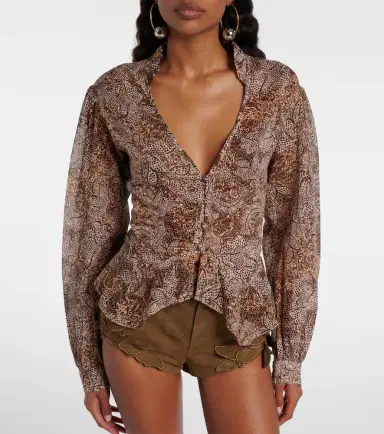 Isabel Marant Celeny printed cotton voile blouse | Thumbnail 5 Isabel Marant Celeny printed cotton voile blouse | Thumbnail 5