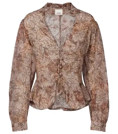 Isabel Marant Celeny printed cotton voile blouse | Thumbnail 1 Isabel Marant Celeny printed cotton voile blouse | Thumbnail 1
