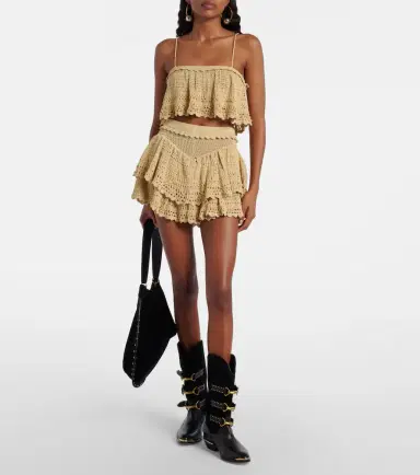 Isabel Marant Oraviel beaded crochet crop top | Thumbnail 2 Isabel Marant Oraviel beaded crochet crop top | Thumbnail 2