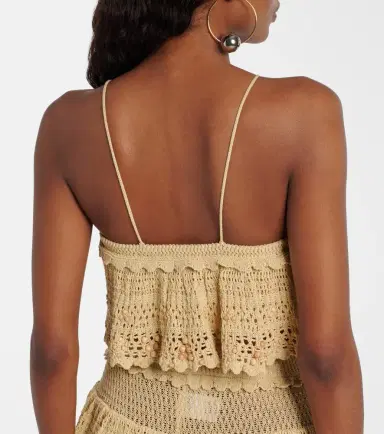 Isabel Marant Oraviel beaded crochet crop top | Thumbnail 3 Isabel Marant Oraviel beaded crochet crop top | Thumbnail 3