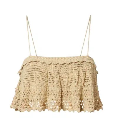 Isabel Marant Oraviel beaded crochet crop top | Thumbnail 1 Isabel Marant Oraviel beaded crochet crop top | Thumbnail 1