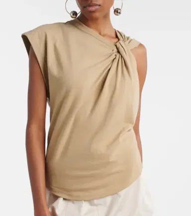 Isabel Marant Nayda gathered cotton jersey T-shirt | Thumbnail 2 Isabel Marant Nayda gathered cotton jersey T-shirt | Thumbnail 2