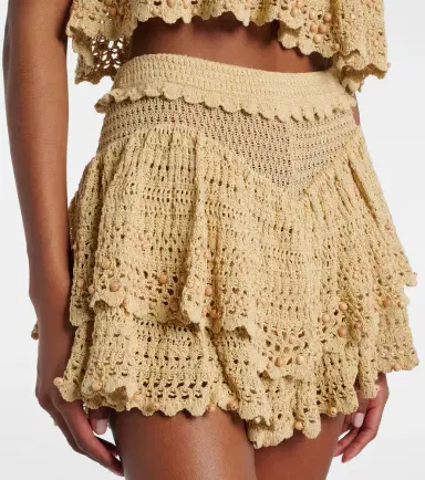 Isabel Marant Olzea beaded crochet cotton-blend shorts | Thumbnail 2 Isabel Marant Olzea beaded crochet cotton-blend shorts | Thumbnail 2