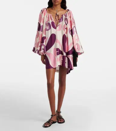 ADRIANA DEGREAS Printed satin minidress | Thumbnail 2 ADRIANA DEGREAS Printed satin minidress | Thumbnail 2