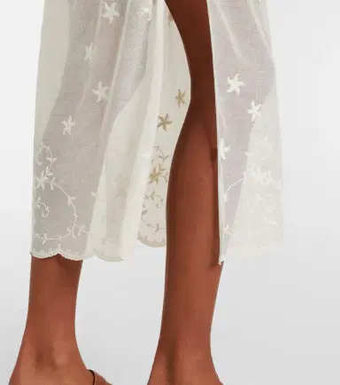 Posse Cove embroidered sheer cotton tulle kaftan | Thumbnail 3 Posse Cove embroidered sheer cotton tulle kaftan | Thumbnail 3