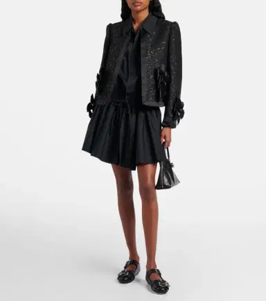 NOIR KEI NINOMIYA Satin-trimmed sequined jacket | Thumbnail 3 NOIR KEI NINOMIYA Satin-trimmed sequined jacket | Thumbnail 3