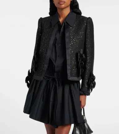 NOIR KEI NINOMIYA Satin-trimmed sequined jacket | Thumbnail 4 NOIR KEI NINOMIYA Satin-trimmed sequined jacket | Thumbnail 4