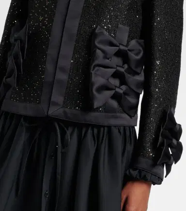 NOIR KEI NINOMIYA Satin-trimmed sequined jacket | Thumbnail 5 NOIR KEI NINOMIYA Satin-trimmed sequined jacket | Thumbnail 5