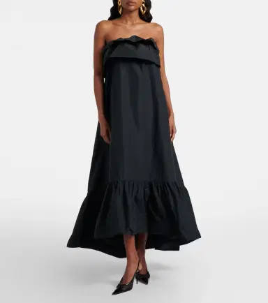 Saint Laurent Tiered canvas cocktail dress | Thumbnail 2 Saint Laurent Tiered canvas cocktail dress | Thumbnail 2