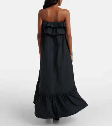 Saint Laurent Tiered canvas cocktail dress | Thumbnail 3 Saint Laurent Tiered canvas cocktail dress | Thumbnail 3