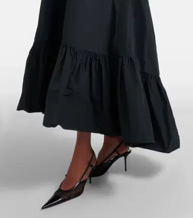 Saint Laurent Tiered canvas cocktail dress | Thumbnail 4 Saint Laurent Tiered canvas cocktail dress | Thumbnail 4