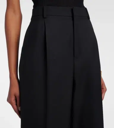Saint Laurent Wool wide-leg pants | Thumbnail 2 Saint Laurent Wool wide-leg pants | Thumbnail 2