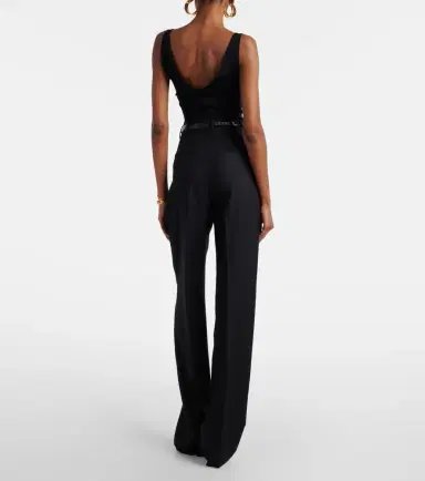 Saint Laurent Wool wide-leg pants | Thumbnail 4 Saint Laurent Wool wide-leg pants | Thumbnail 4