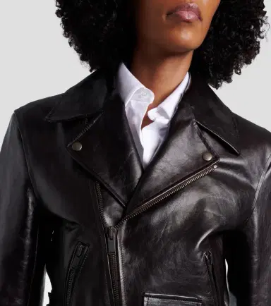 Saint Laurent Belted leather biker jacket | Thumbnail 4 Saint Laurent Belted leather biker jacket | Thumbnail 4