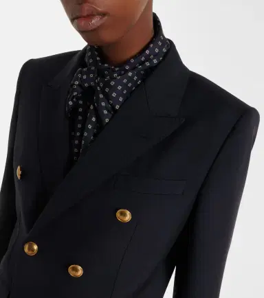 Saint Laurent Double-breasted wool gabardine blazer | Thumbnail 2 Saint Laurent Double-breasted wool gabardine blazer | Thumbnail 2