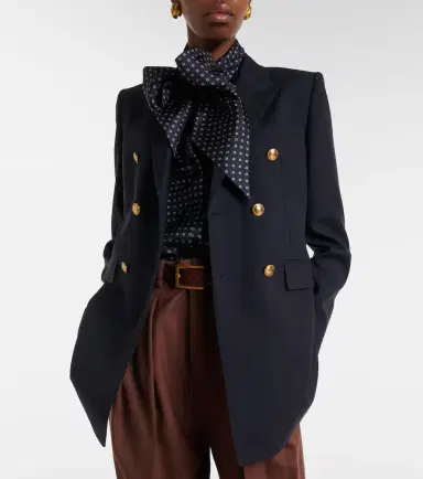 Saint Laurent Double-breasted wool gabardine blazer | Thumbnail 3 Saint Laurent Double-breasted wool gabardine blazer | Thumbnail 3