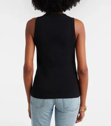 Saint Laurent Cassandre ribbed-knit cotton tank top | Thumbnail 5 Saint Laurent Cassandre ribbed-knit cotton tank top | Thumbnail 5