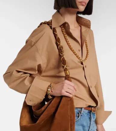 Saint Laurent Amalia Cassandre suede shoulder bag | Thumbnail 6 Saint Laurent Amalia Cassandre suede shoulder bag | Thumbnail 6
