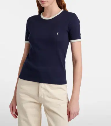 Saint Laurent Cassandre cotton jersey T-shirt | Thumbnail 3 Saint Laurent Cassandre cotton jersey T-shirt | Thumbnail 3