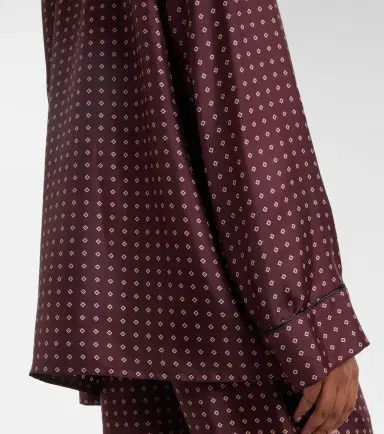 Saint Laurent Printed silk satin pajama shirt | Thumbnail 6 Saint Laurent Printed silk satin pajama shirt | Thumbnail 6